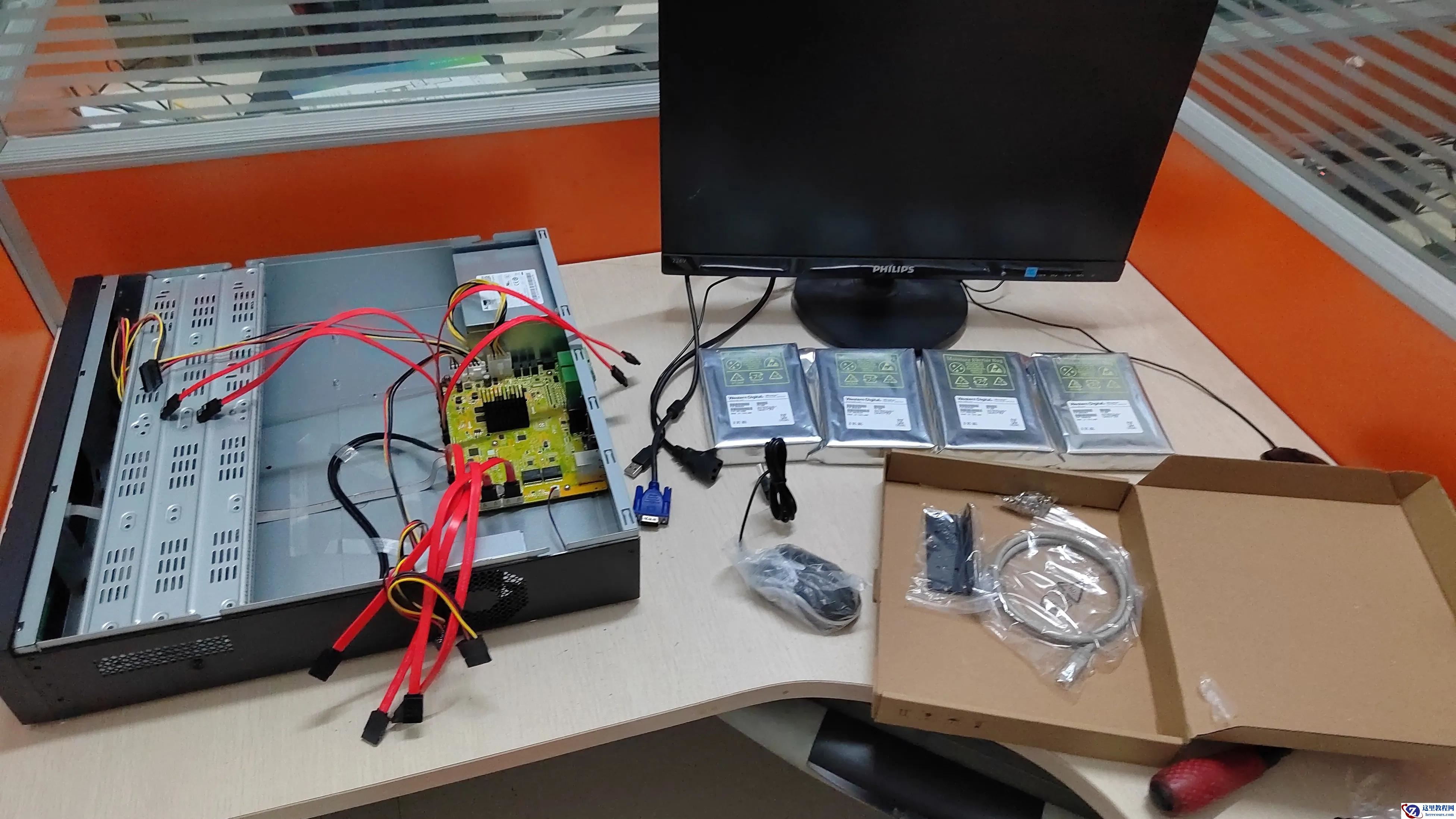 监控录像硬盘安装，录像硬盘格式化教程（监控录像机安装调试）