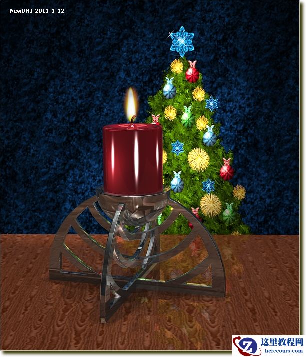 AutoCAD中式建筑模型烛台的画法
