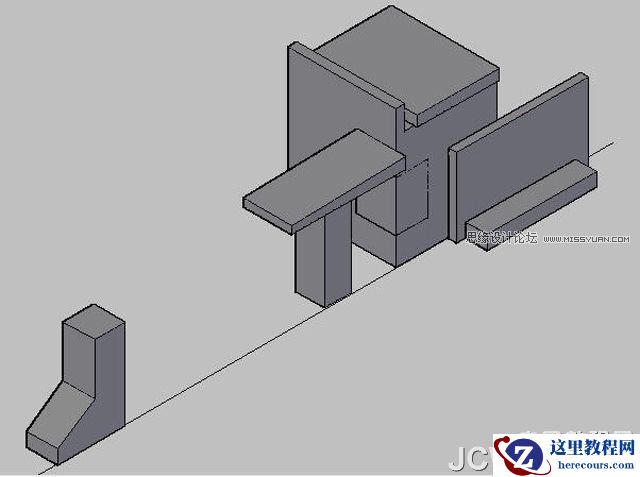 AutoCAD教程：厂区大门的建模及渲染过程