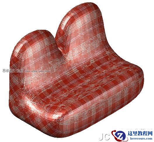AutoCAD教程：运用长方体网格拉伸制作双人沙发