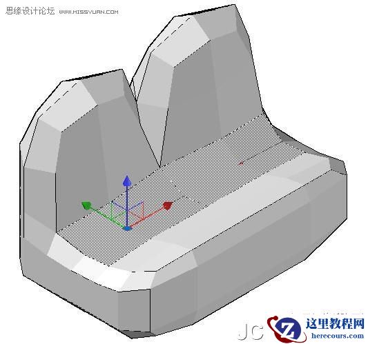 AutoCAD教程：运用长方体网格拉伸制作双人沙发