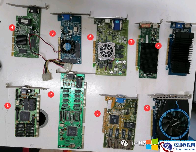 ISA、VESA、PCI、AGP、PCI-E显卡都什么样子的？