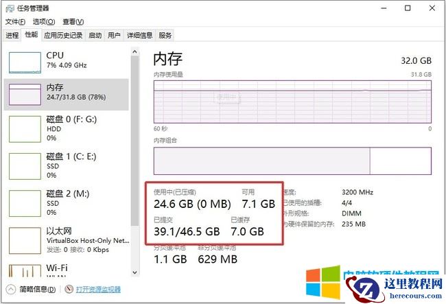 电脑虚拟内存设置及使用情况查看方法1