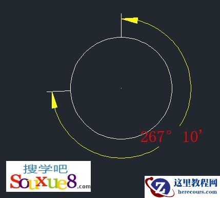 AutoCAD使用DIMANGULAR命令角度标注