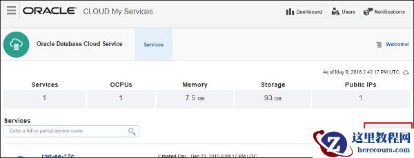 click create service
