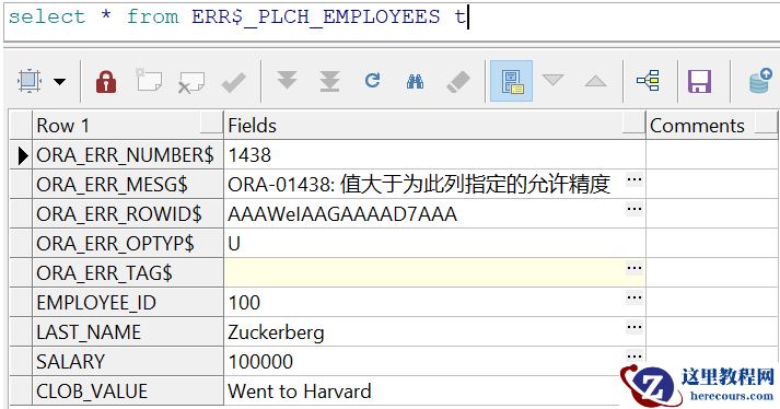 2011-10-13 10G新特性DML ERROR LOG