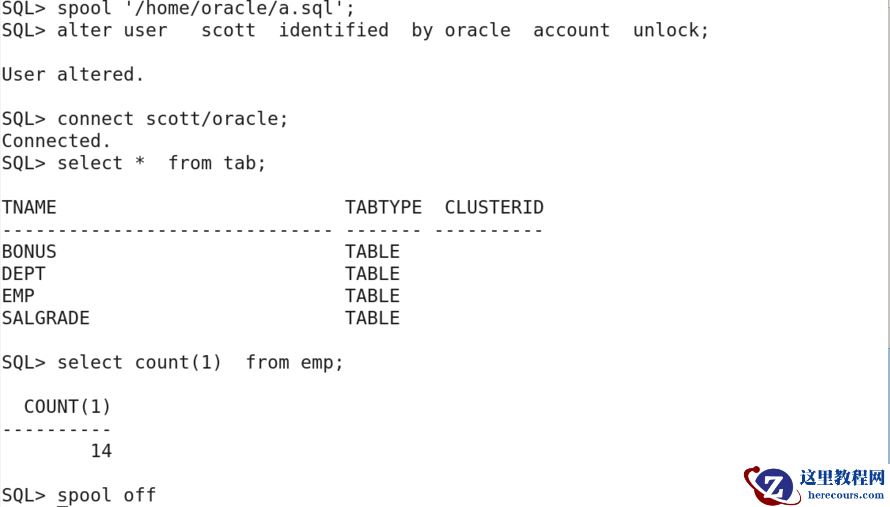 关于oracle的Spool命令