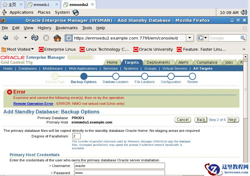 ORACLE OCM备考OEM搭建DG报错：NMO not setuid-root(Unix-only)