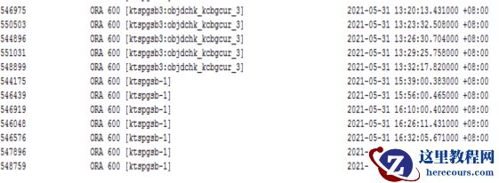 ORA 600 [ktspgsb-1]ORA 600 [ktecgsc:objdORA-600[ktspgsb3objdchk_kcbgcur_3]故障
