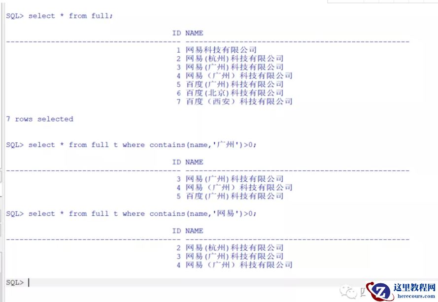 Oracle的全文索引