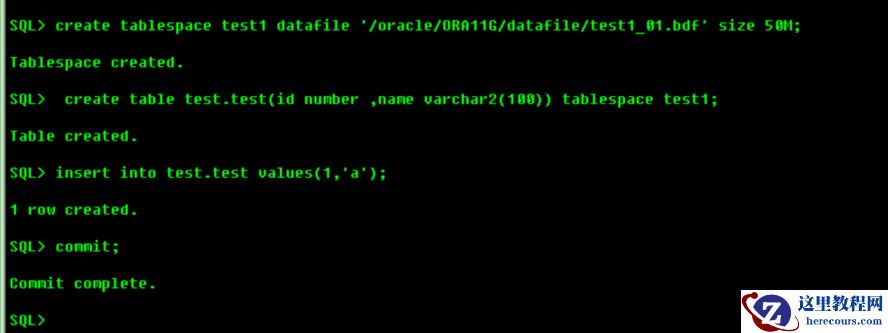 Oracle 11G 区管理方式