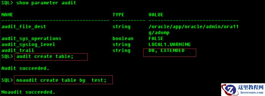 Oracle标准审计，关闭AUDIT
