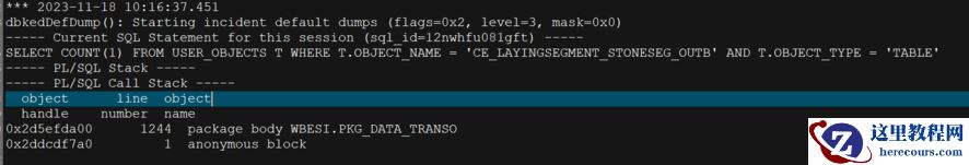 ORA-00600: internal error code