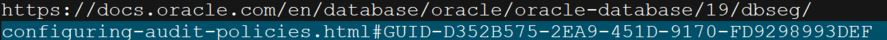 Oracle 统一审计- Best 实践二