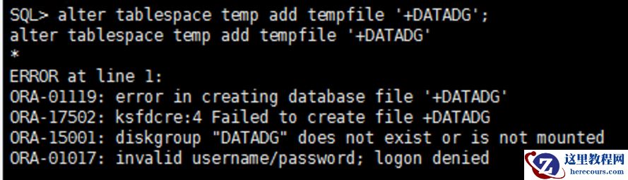 19c使用asm报磁盘组未挂在及密码错误