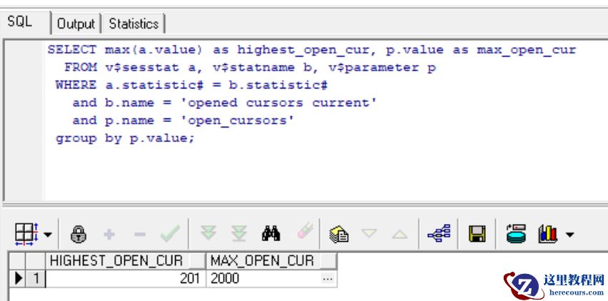 查询部分视图报ORA-01000