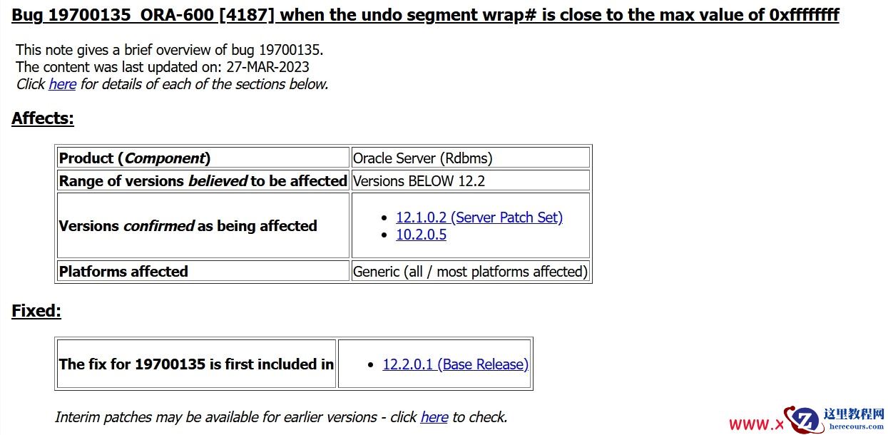 ORA-01558: out of transaction ID's in rollback segment SYSTEM---惜分飞