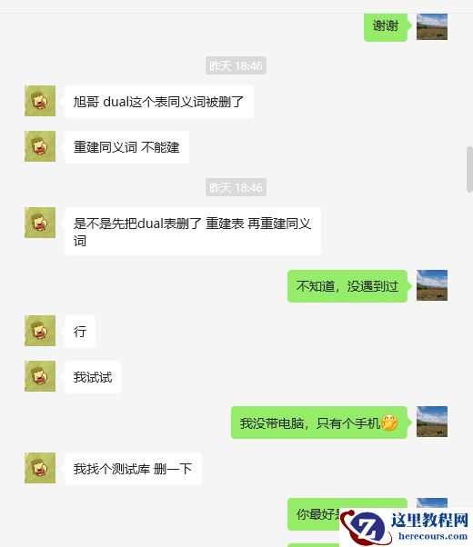 群友删除了dual表同义词的分析和处理