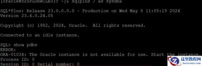 oracle23i安装后登录数据库报错