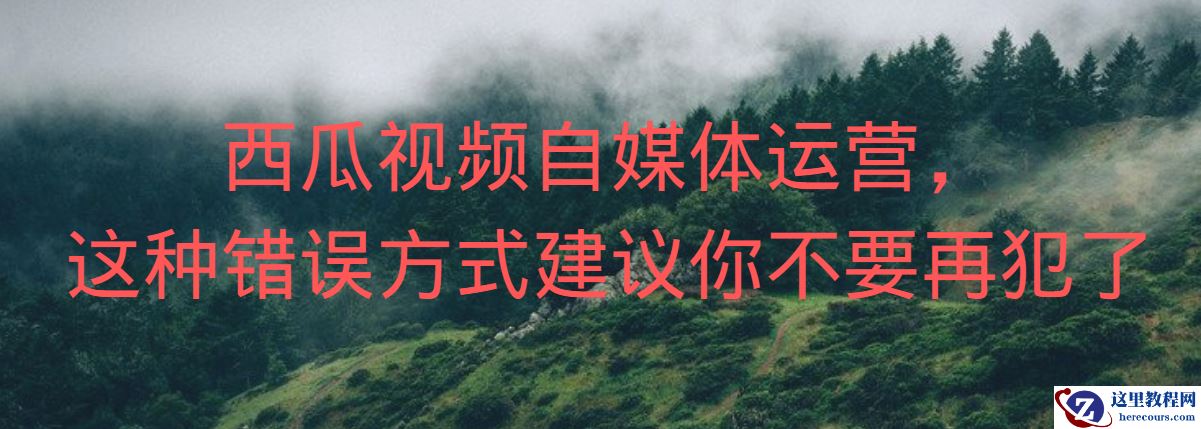 西瓜视频自媒体运营,这种错误方式建议你不要再犯了