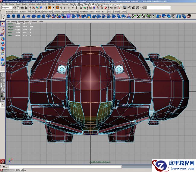 Maya建模教程:打造超级英雄钢铁侠