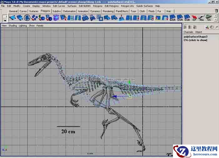 Maya建模教程:制作真实的恐龙