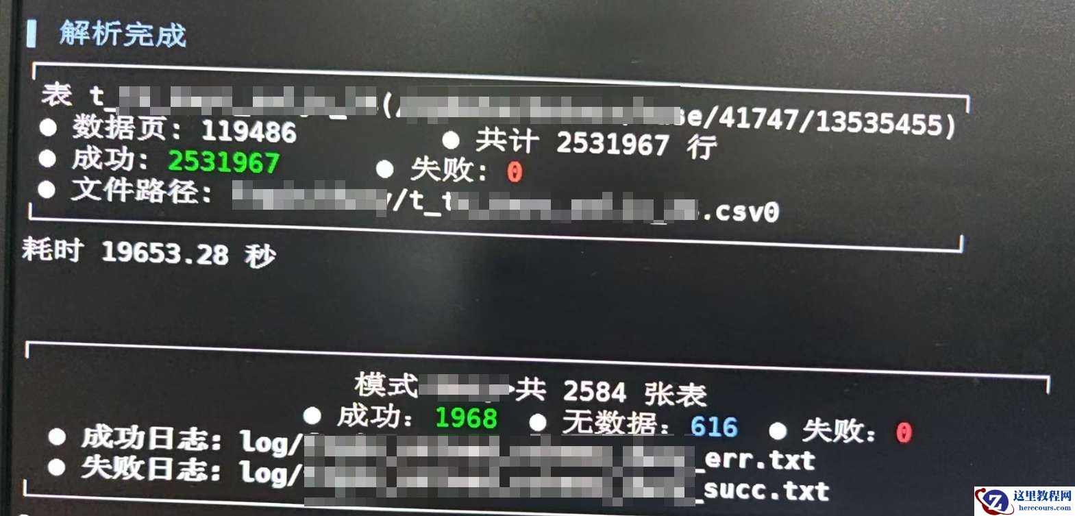 其中一个模式的解析结果