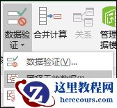 功能区上的“圈释​​无效数据”