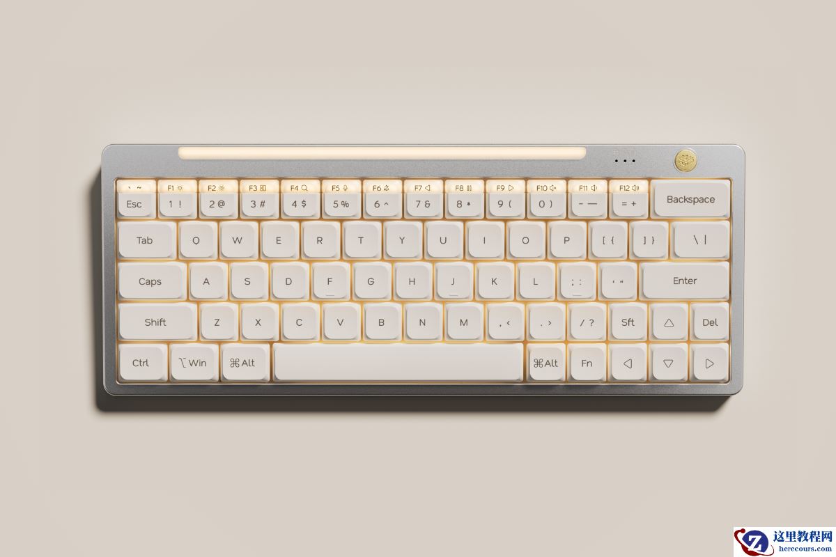 Nics 推出 Hesper64 (77) 矮轴三模机械键盘，单键位支持双重输入