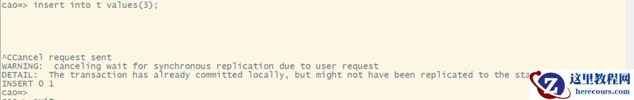 Postgrsql 从节点宕机，主节点执行DML语句出现等待情况