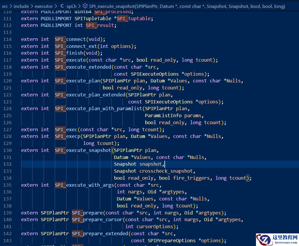 PostgreSQL的 SPI_接口函数