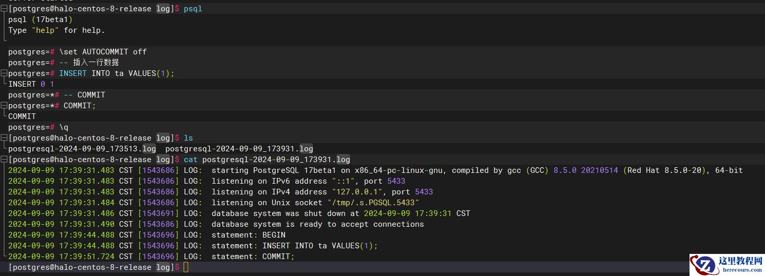PostgreSQL——关于autocommit功能的实现