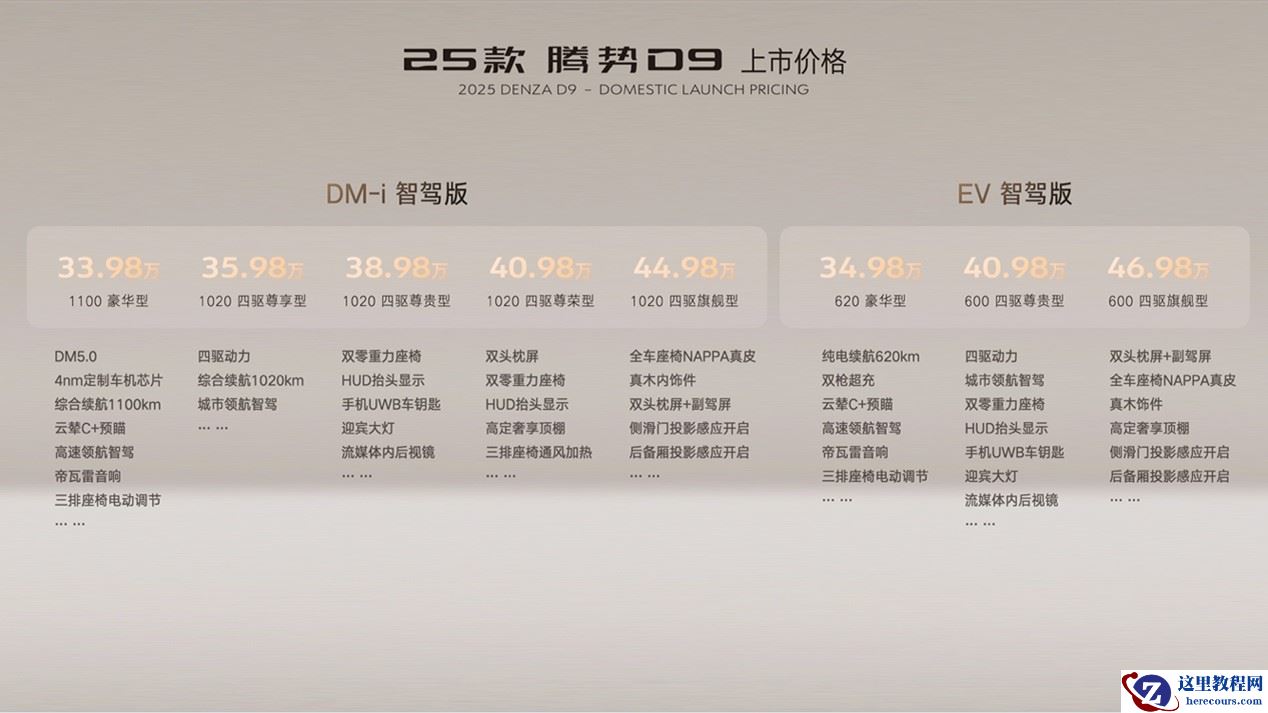 售价33.98万元起！25款腾势D9重磅上市，再立MPV 6大标杆！