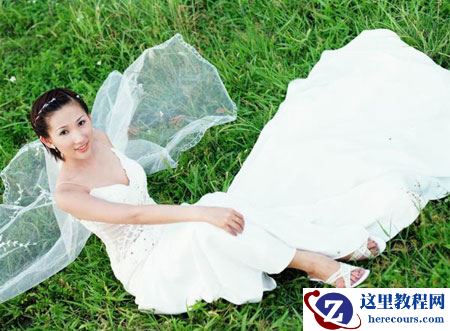 使用Photoshop给白色半透明婚纱照片抠图教程