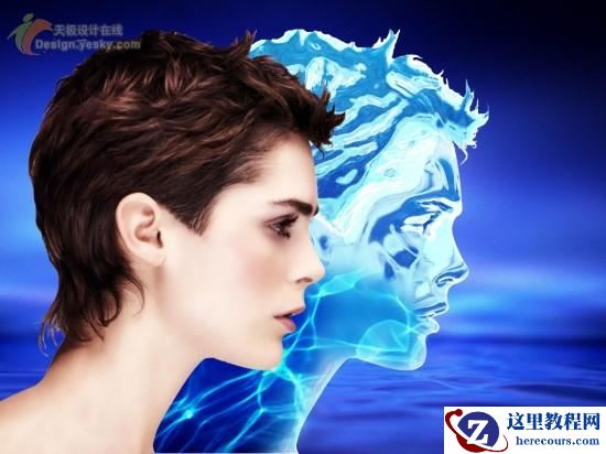 使用Photoshop滤镜制作质感水晶美女头像教程