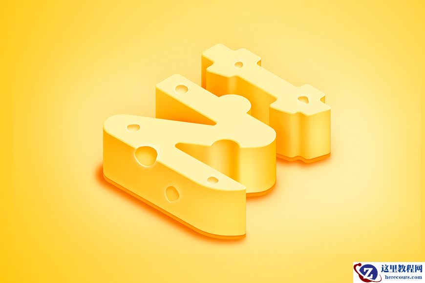 Photoshop结合AI制作立体芝士艺术字设计教程