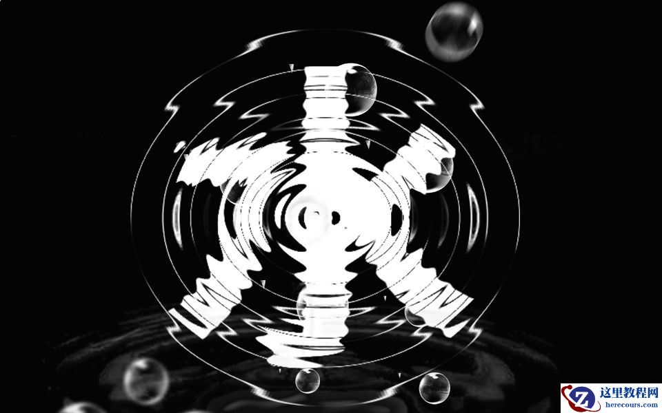 Phhotoshop使用滤镜制作创意的水波字设计教程