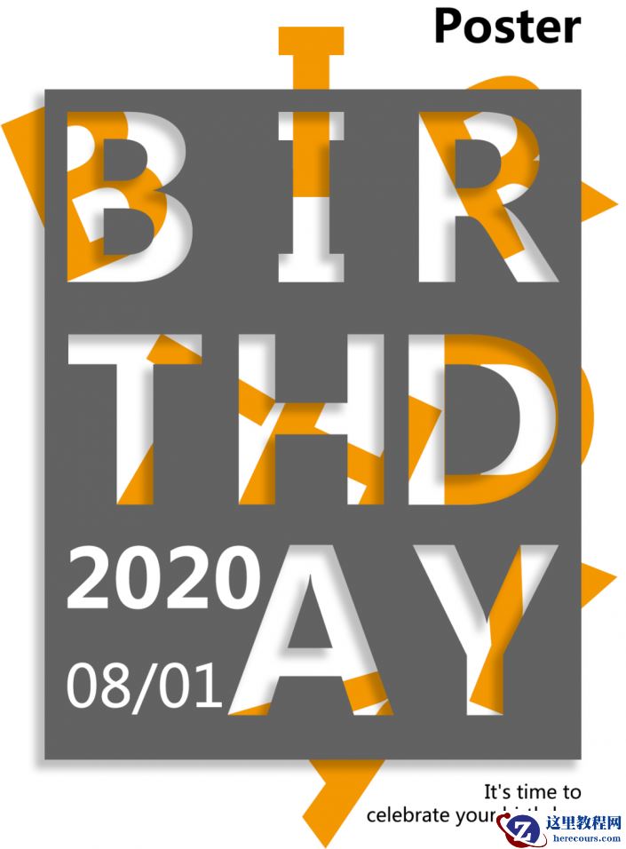 Photoshop制作时尚的镂空艺术字设计教程