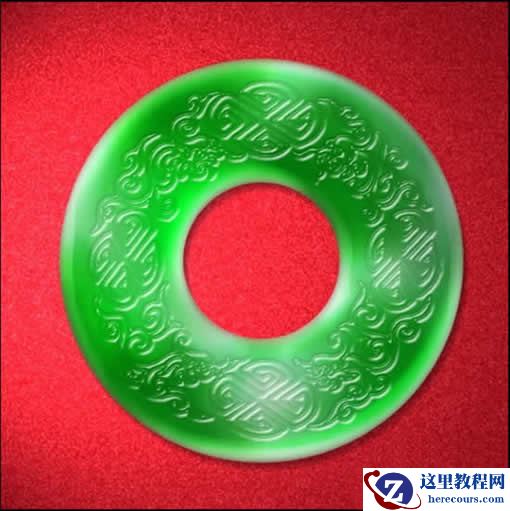 Photoshop制作精美的龙纹玉佩效果绘图教程