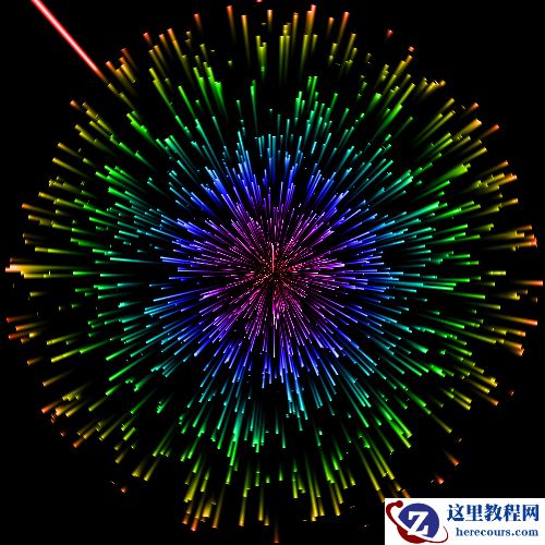 Photoshop制作炫丽多彩的烟花效果图设计教程
