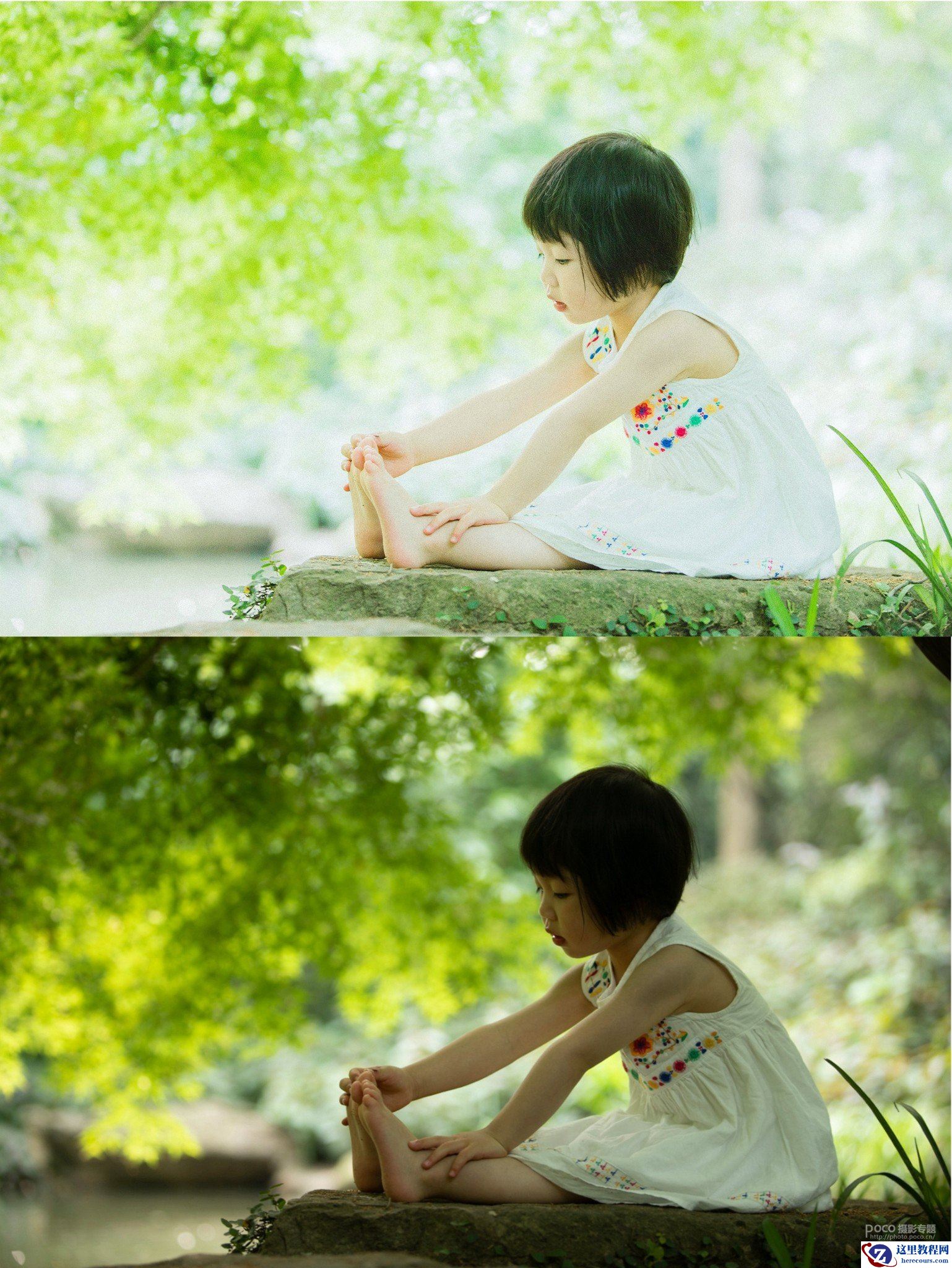 Photoshop结合LR调出小清新的外景儿童照片