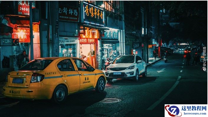 使用LR调出橙色风格的港风城市街道场景图片教程