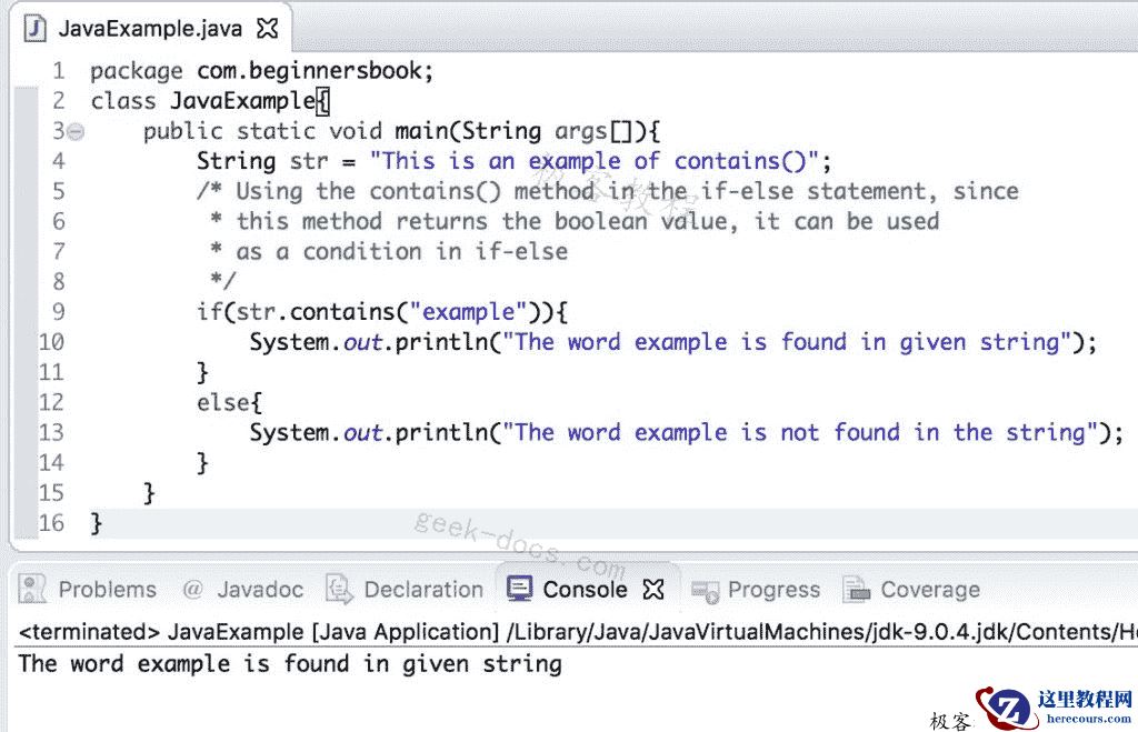 Java String contains方法