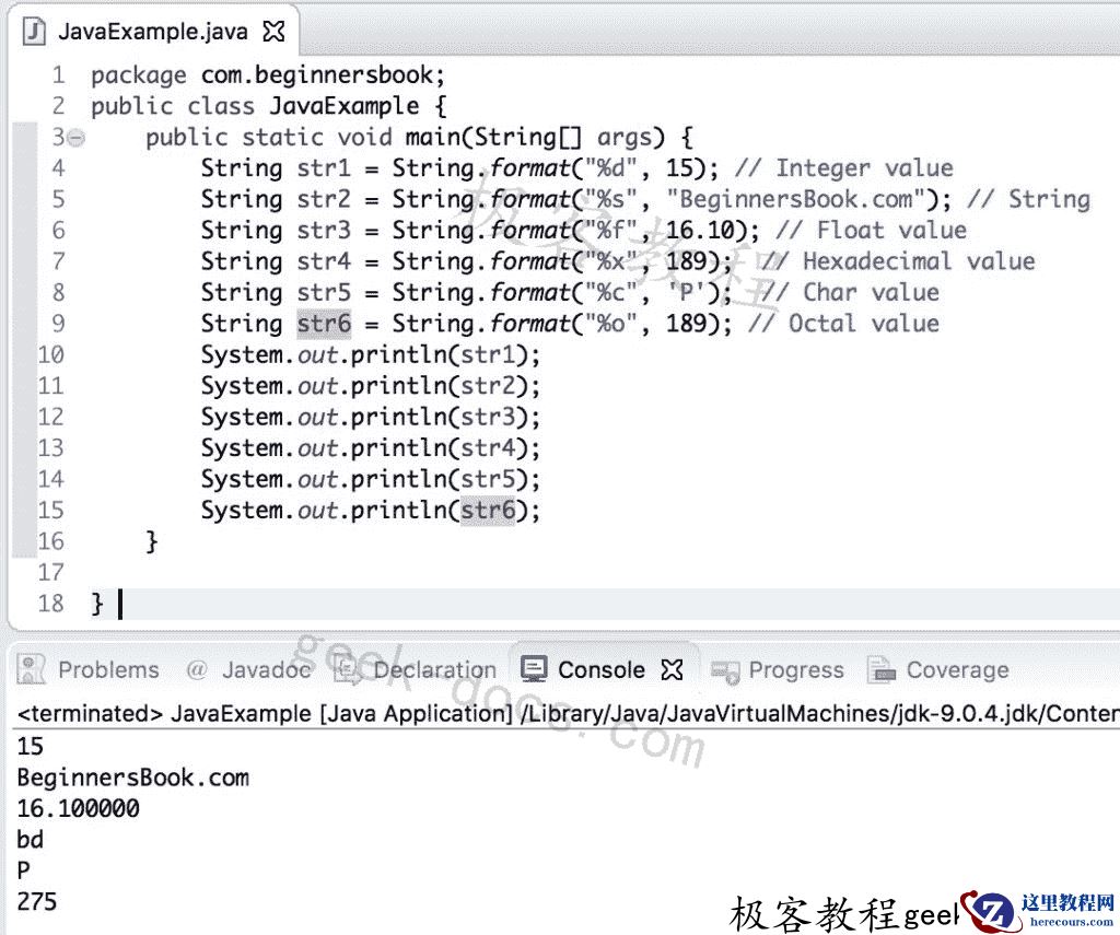 Java String format方法