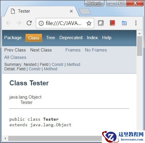 Java 9  改进 Javadoc