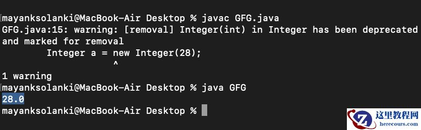Java Integer floatValue()方法