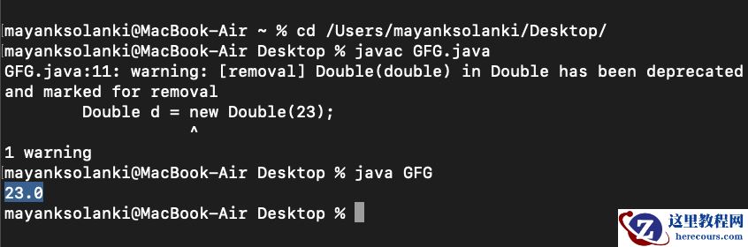 Java Double floatValue()方法及示例