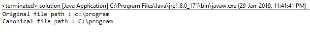 Java File getCanonicalPath() 方法及例子