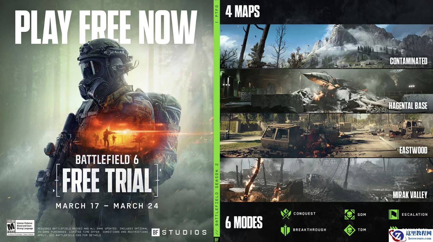 EA《战地风云 6》开启一周免费试玩，游戏第 2 赛季“夜幕降临”更新同步上线