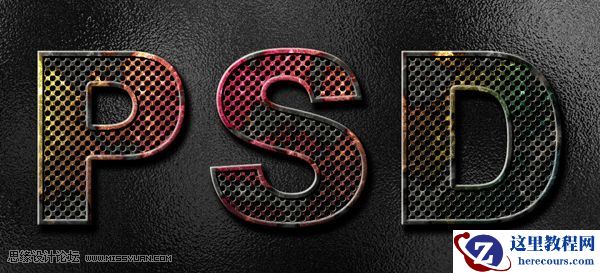 Photoshop制作金属锈蚀文字效果